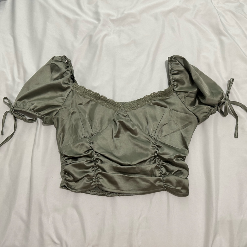 Forever 21 Olive Green Crop Top